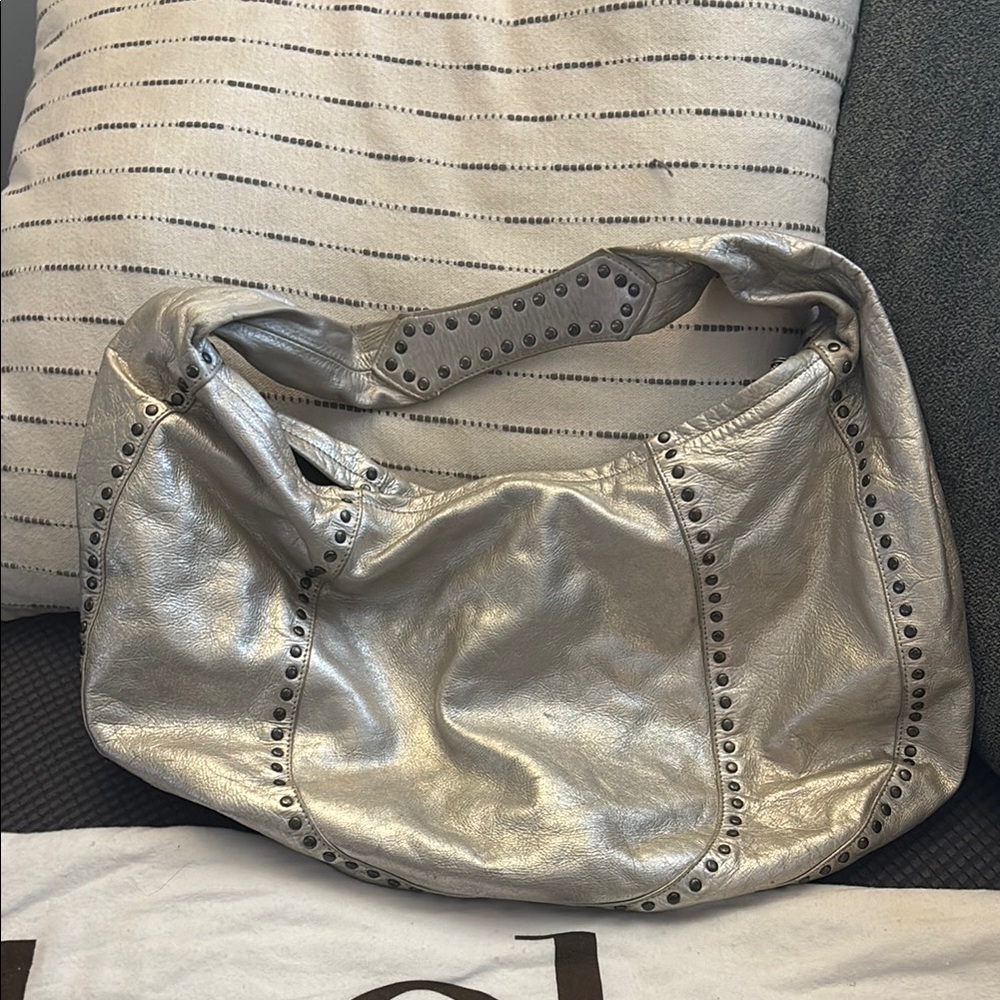 Kooba Silver Studded Leather Bag